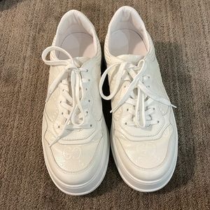 Gucci white sneakers size 10.5 - fits size 12 men